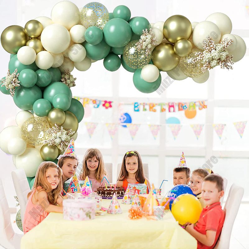 PCS Retro Bean Green Balloon Garland Arch Kit Sand White Latex Balloons Baby Shower Wedding Birthday Party Decoration Inflatable Decorations