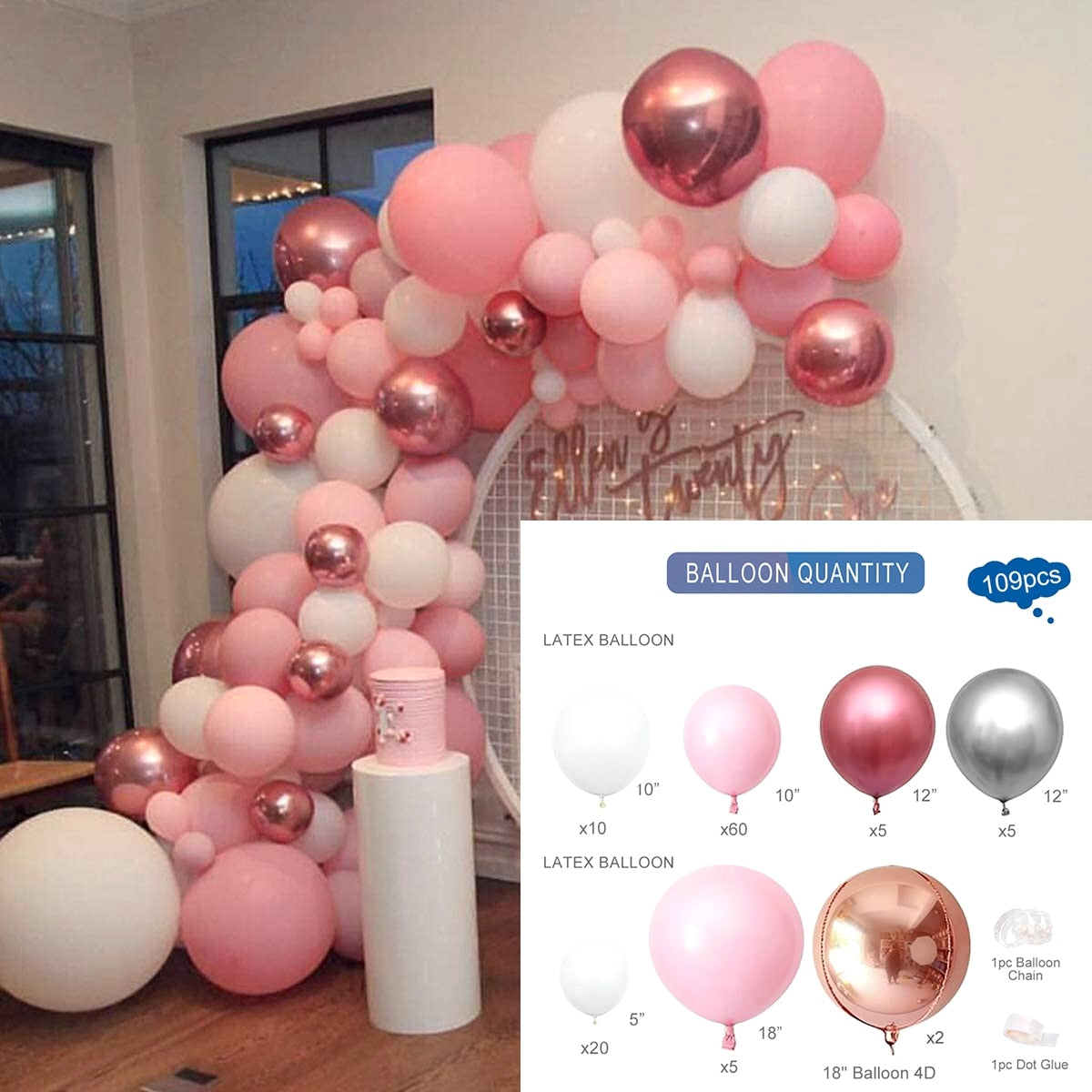 Macaron Balloon Garland Arch Kit Wedding Birthday Party Decoration Home Baby Shower Rose Gold Confetti Latex Balloons 