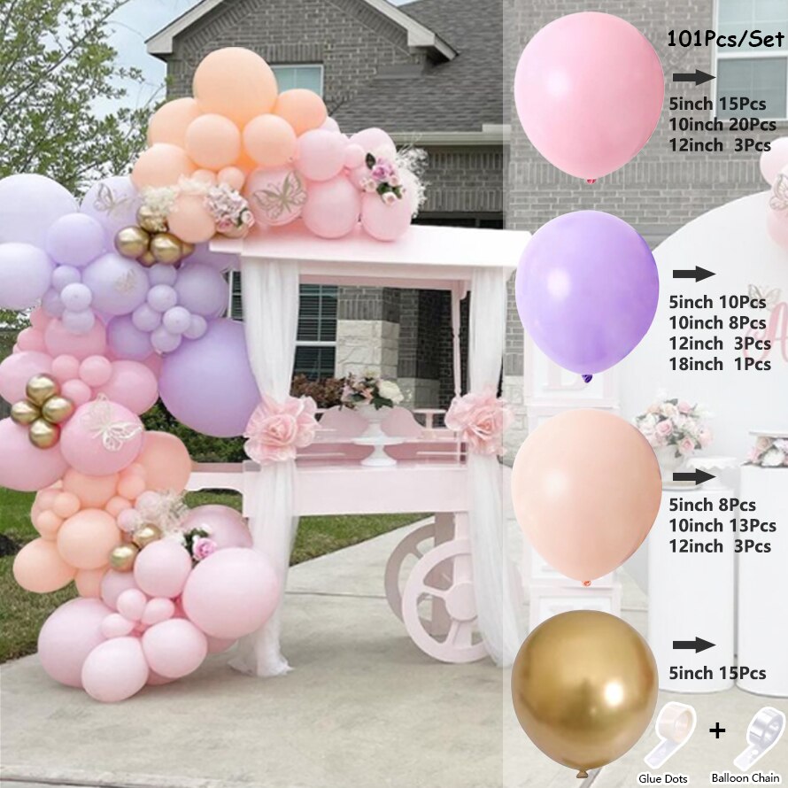 Pastel Macaron Balloons Arch Set Pink Balloon Garland Baby Baptism Shower Wedding Birthday Party Anniversary Decoration Inflatable Decorations