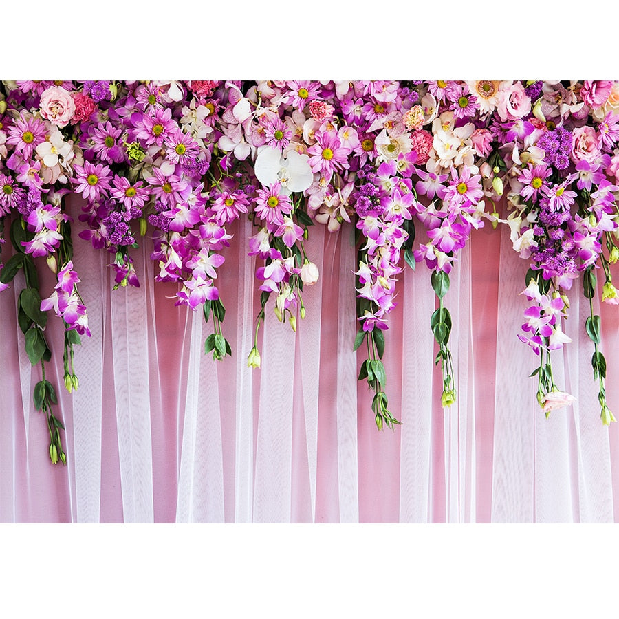 Wedding Flower Curtain Blossom Floral Garland Wall Party Decoration Backdrop Photocall Photography Backgrounds Photo Studio Inflatable Decorations