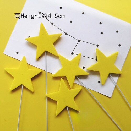 Prince Princess Cake Decoration Happy Birthday Boy Girl Topper Resin Star Moon Child Like Decorate Party Gift 