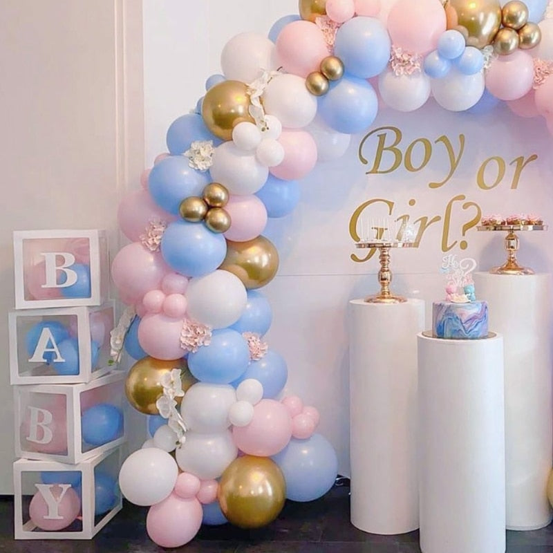 Macaron White Pink Blue Gold Balloon Arch Kit Wedding Birthday Boy Girl Baby Shower DIY Party Decoration Garland Inflatable Decorations