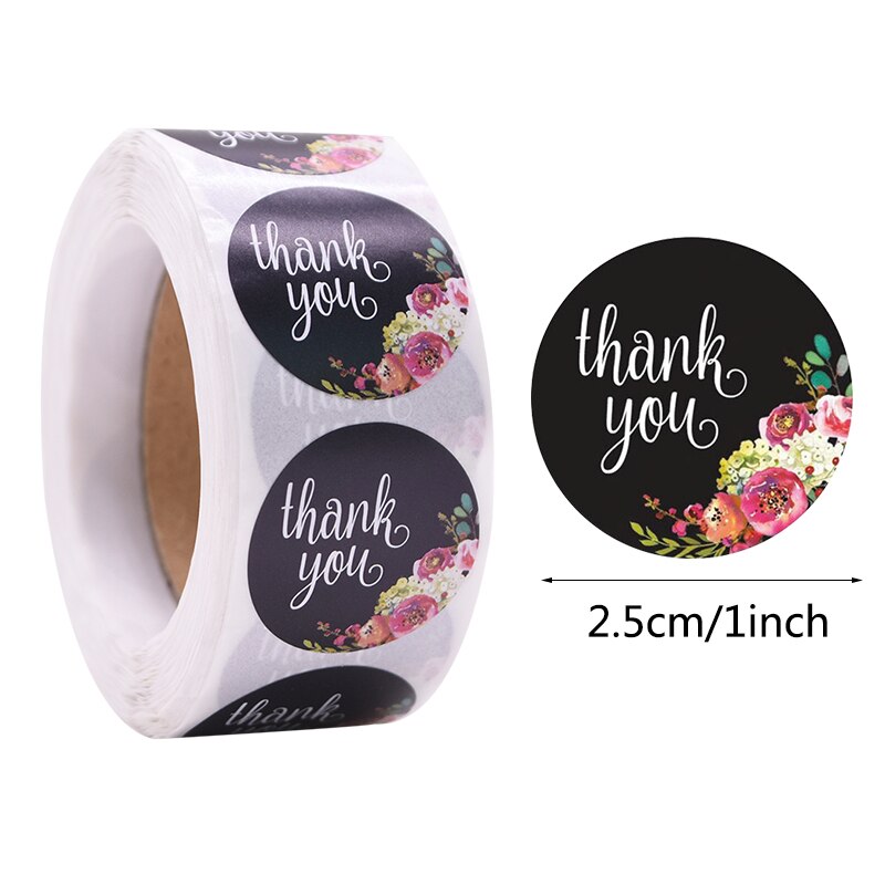 pcs/roll Thank Sticker cm Love Design Diary Scrapbook Stickers Wedding Birthday Party Gift Packaging Seal Labels Decor 