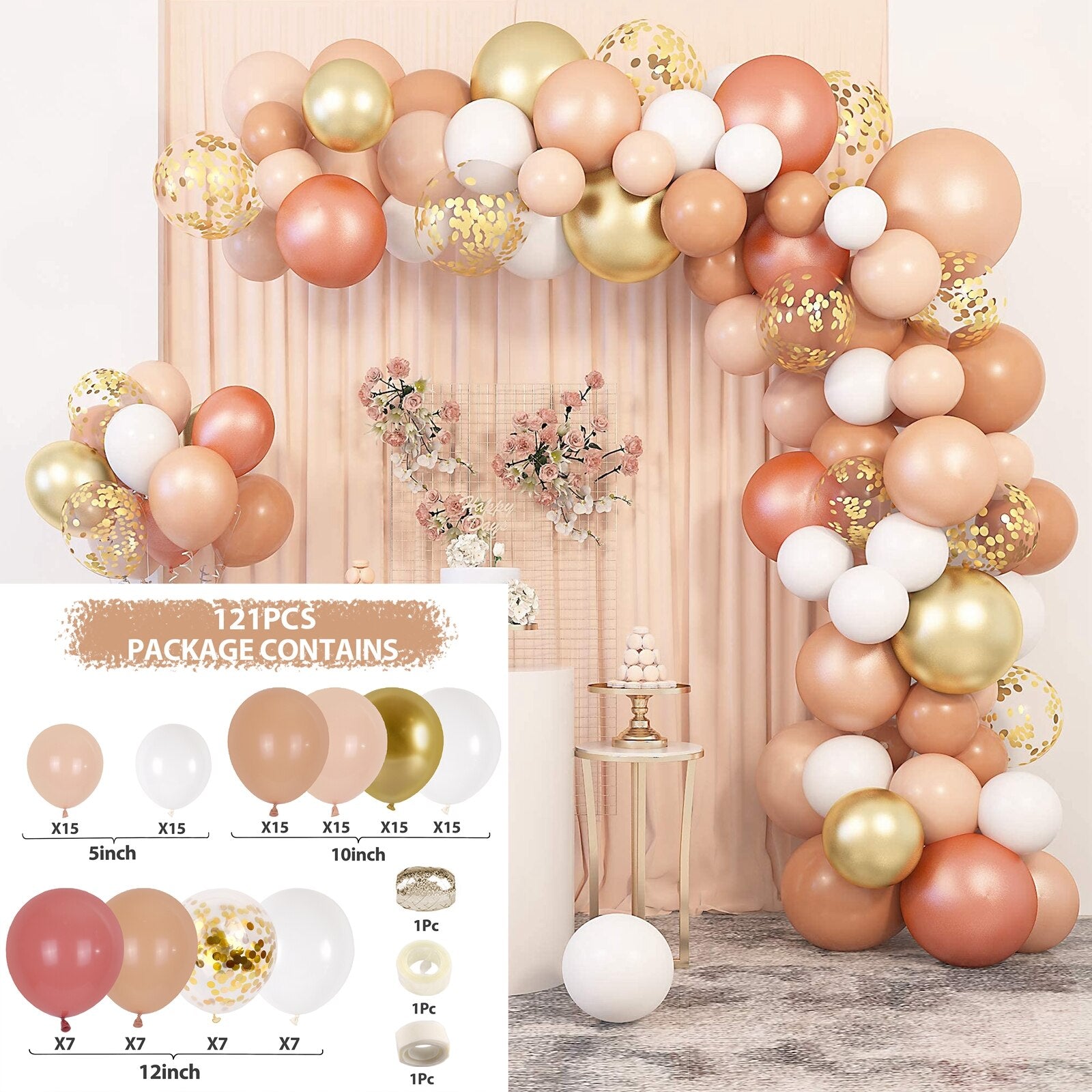 Macaron Balloon Garland Arch Kit Wedding Birthday Party Decoration Home Baby Shower Rose Gold Confetti Latex Balloons 