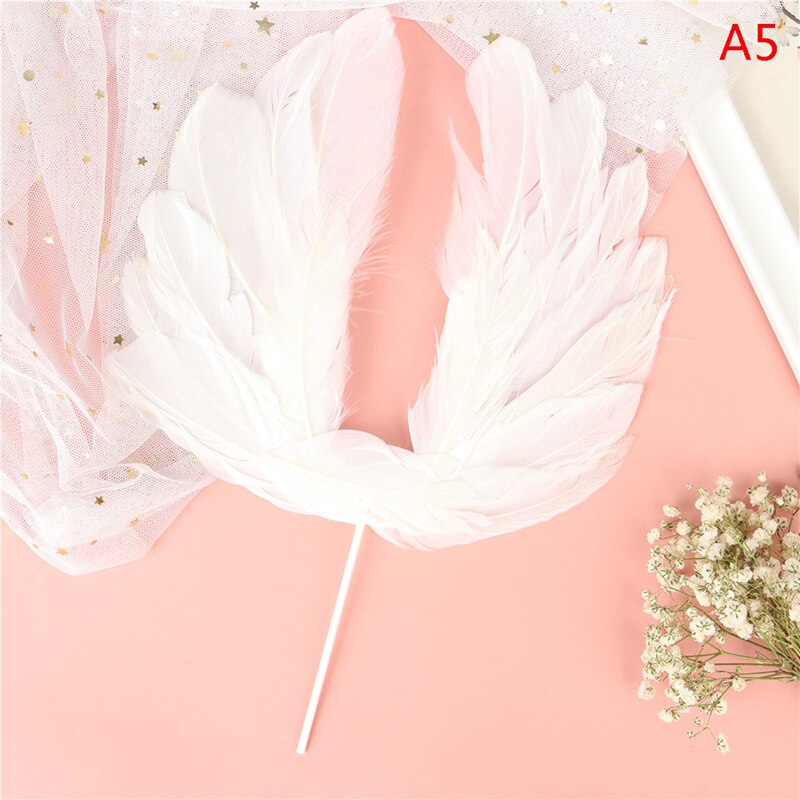 Pcs Angel Boy Girl Feather Wing Cake Dessert Topper Decoration Wedding Happy Birthday Valentine's Day Top 