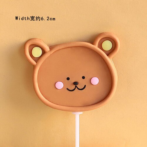 Cartoon Lovely Bear Birthday Party Star Moon Cake Topper Child Theme Baby Dessert Decoration Baking Cakes 