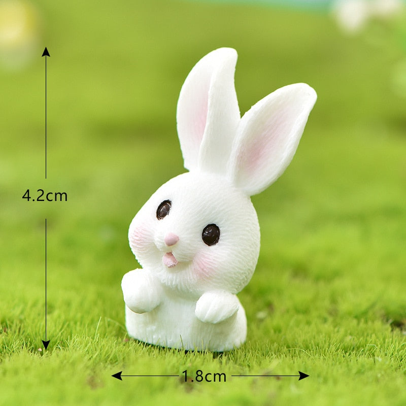 Lovely Bunny Forest Department Decoration Happy Birthday Rabbit Eat Carrots Cake Topper Children Kid Party Baking Supplies 