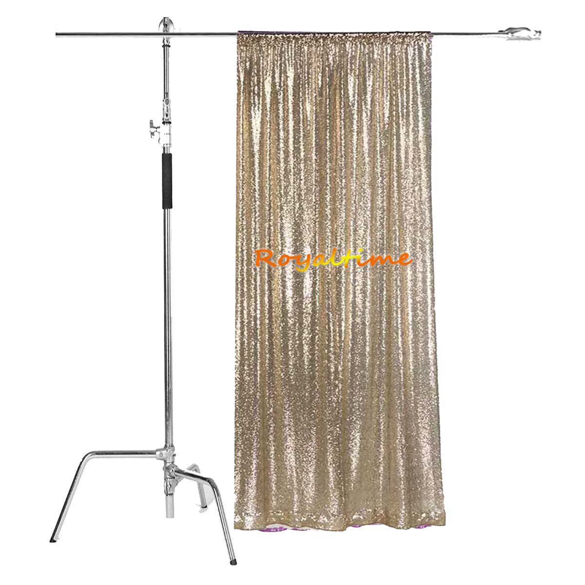 Royaltime Photo Booth Backdrop Birthday Backdrops Shiny Gold Wedding Background Party Decoration Curtain -M 