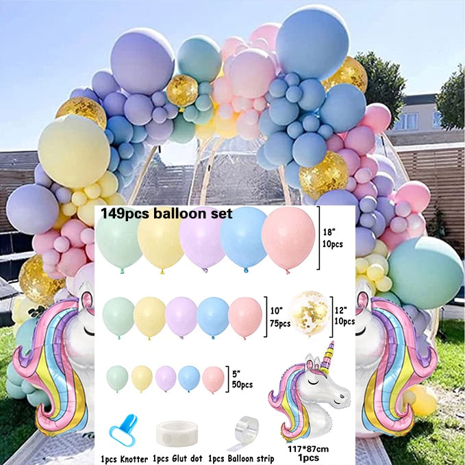 Magical Unicorn Rainbow Macaron Balloon Garland Arch Kit Princess Wedding Bridal Shower Baby Birthday Party Decor Inflatable Decorations