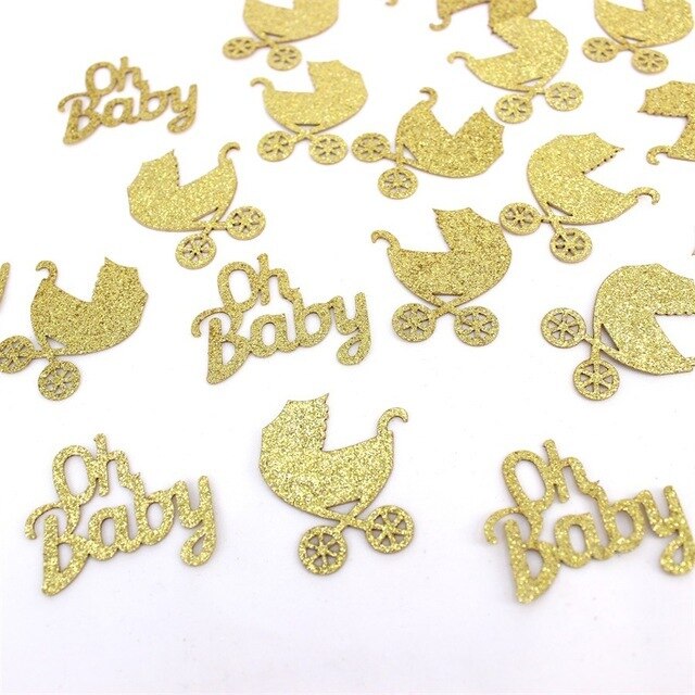 Gold Oh Baby Disposable Tableware Paper Plates Cups Napkin Shower Gender Reveal Party Decoration Supplies 