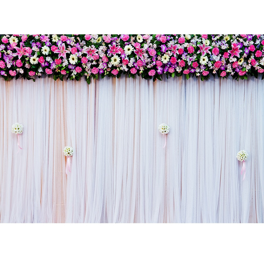 Wedding Flower Curtain Blossom Floral Garland Wall Party Decoration Backdrop Photocall Photography Backgrounds Photo Studio Inflatable Decorations