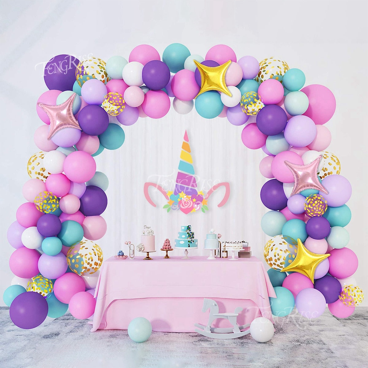 Unicorn Balloons Garland Arch Kit Confetti Latex Wedding Birthday Party Decoration Kids Baby Shower Girl Decor Ballon Inflatable Decorations