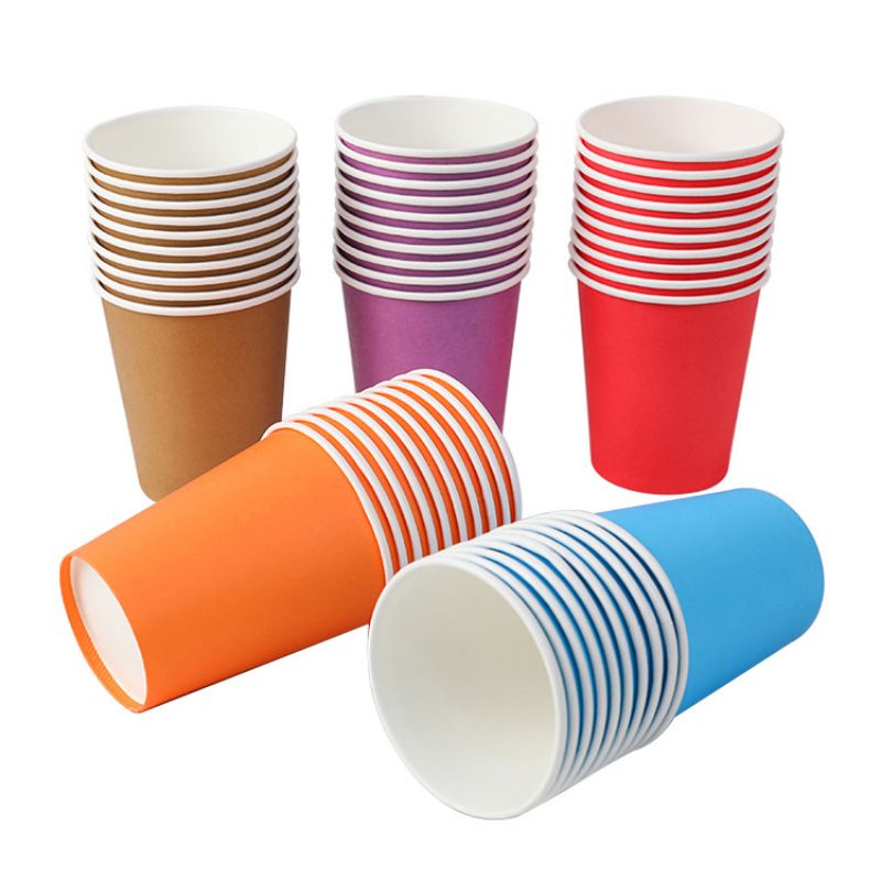 pcs Disposable Paper Cup Pink White Black Drinks Wine Clear Cups Wedding Birthday Party Decoration Home Festival Supplies 