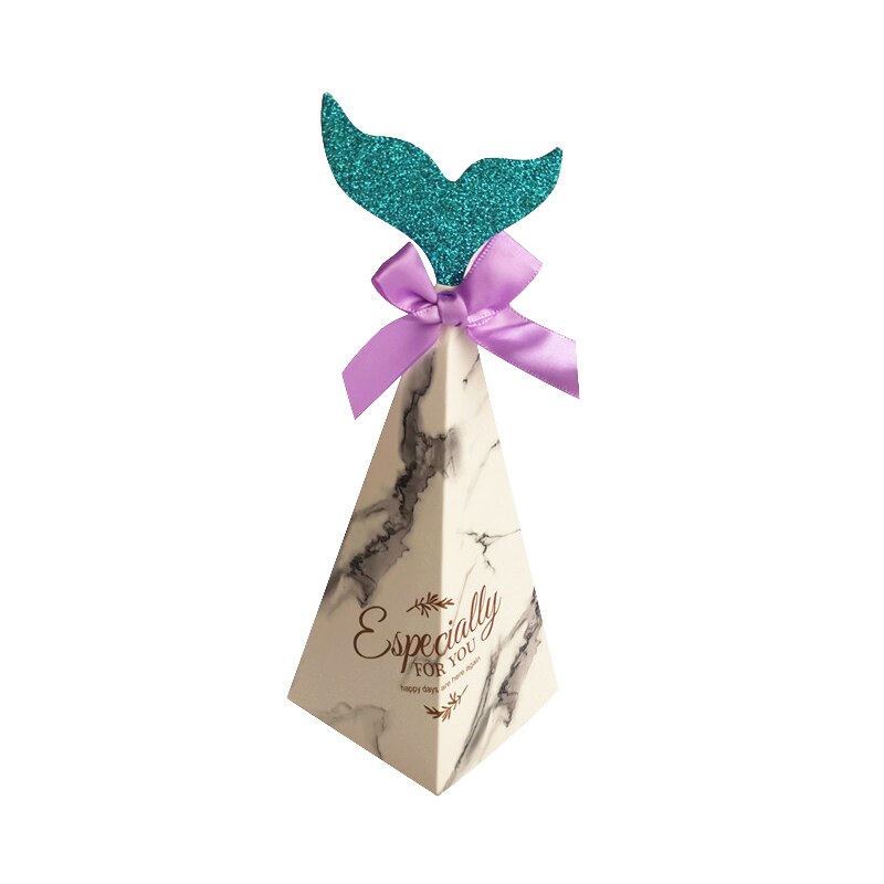 pcs Mermaid Party Gift Box Kraft Paper Bags Candy Cookie Packaging Wedding Birthday Decoration Baby Shower Supplies 