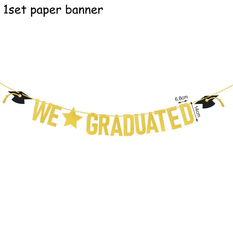 Graduation Balloons Congrats Grad Paper Garland Banner Graduation Party Decorations College Celebration Party DIY Decor Supplies PartyDecorHQ