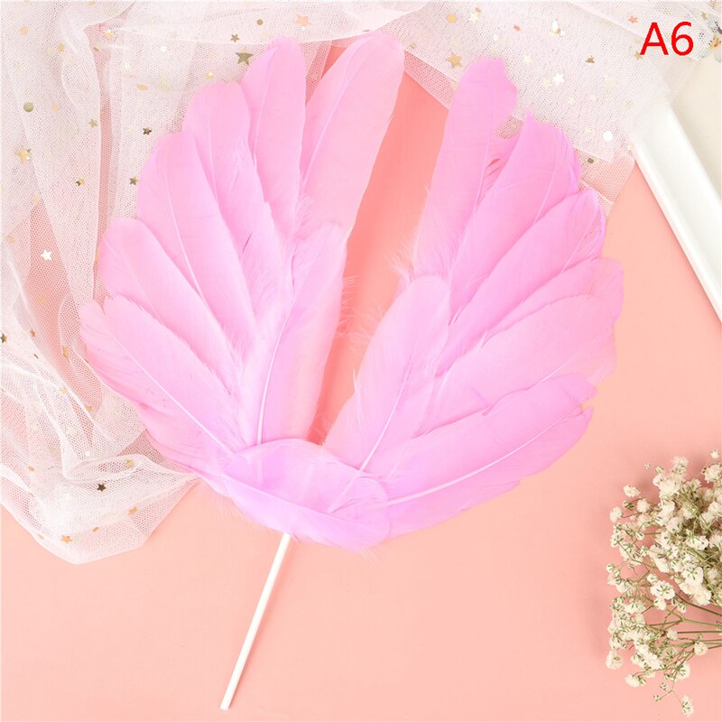 Pcs Angel Boy Girl Feather Wing Cake Dessert Topper Decoration Wedding Happy Birthday Valentine's Day Top 