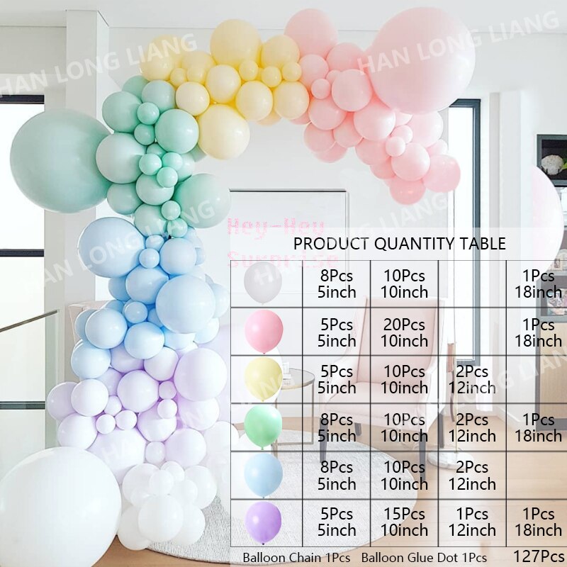 Pcs Balloons Arch Set Gray White Blue Yellow Balloon Garland Birthday Party Baby Baptism Shower Wedding Decoration Inflatable Decorations