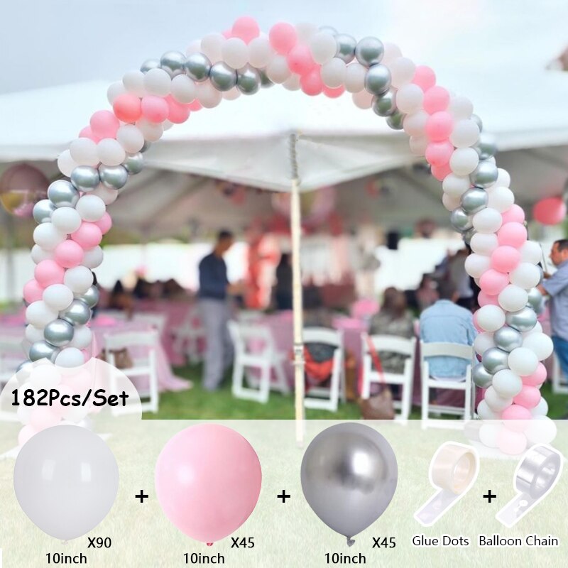 Balloons Arch Set White Pink Gold Balloon Garland Wedding Baby Baptism Shower Birthday Party Decoration Wholesale Inflatable Decorations