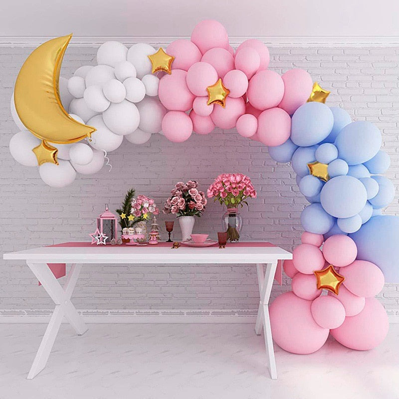 pcs Macaron Blue Pink Latex Balloon Arch Garland Kit Wedding Birthday Party Gender Reveal Baby Shower Christening Decor Inflatable Decorations