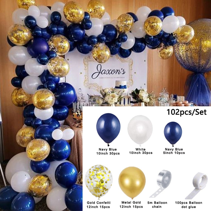 Macaron White Pink Blue Gold Balloon Arch Kit Wedding Birthday Boy Girl Baby Shower DIY Party Decoration Garland Inflatable Decorations