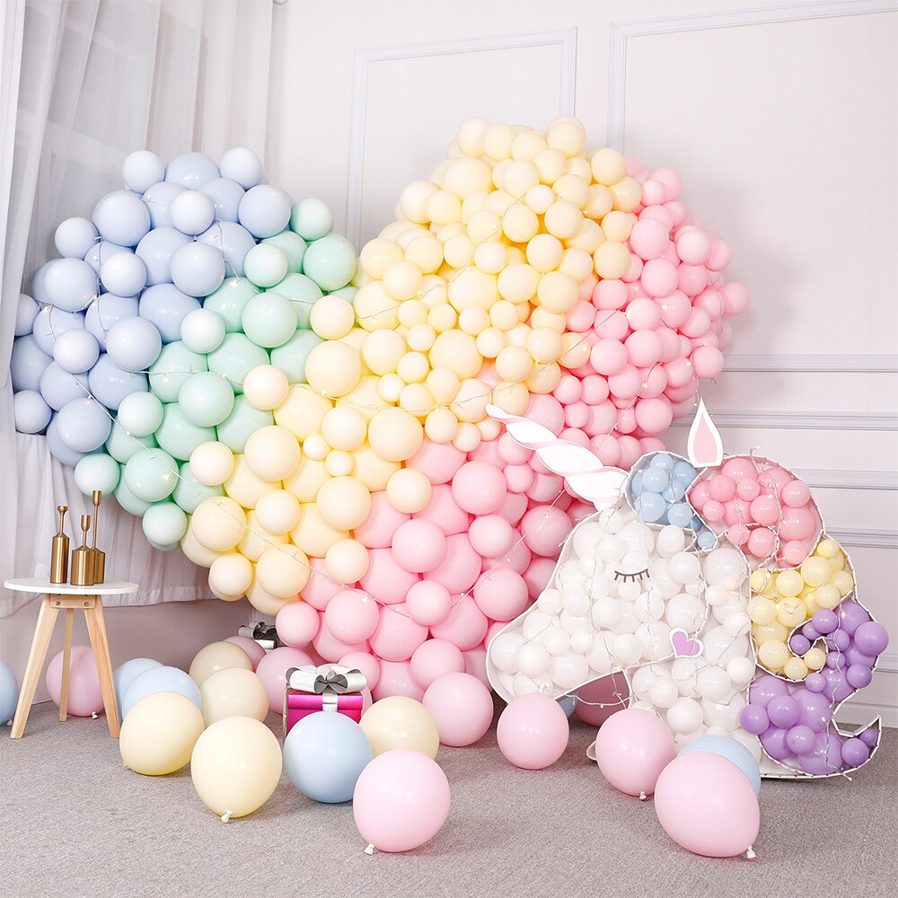 Set DIY Unicorn Shape Balloon Filling Frame Box Party Decorations Baby Shower Softy Macaron Garland Inflatable