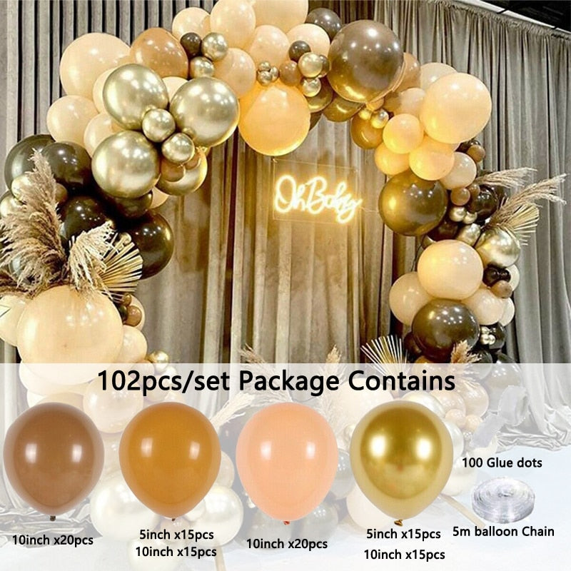 Macaron White Pink Blue Gold Balloon Arch Kit Wedding Birthday Boy Girl Baby Shower DIY Party Decoration Garland Inflatable Decorations