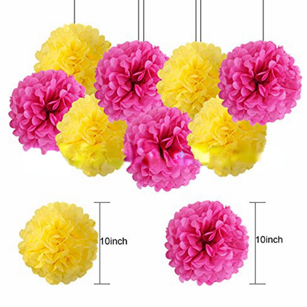 Hawaii Theme Party Decoration Set Flamingo Pineapple Banner Yellow Rose Red Paper Flower Birthday Supplies 