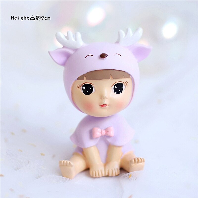 Deer Hairball Baby Tent Girl Boy Happy Birthday Cake Topper for Kids Birthday Party Decoration Baking Supplies Love Gifts PartyDecorHQ