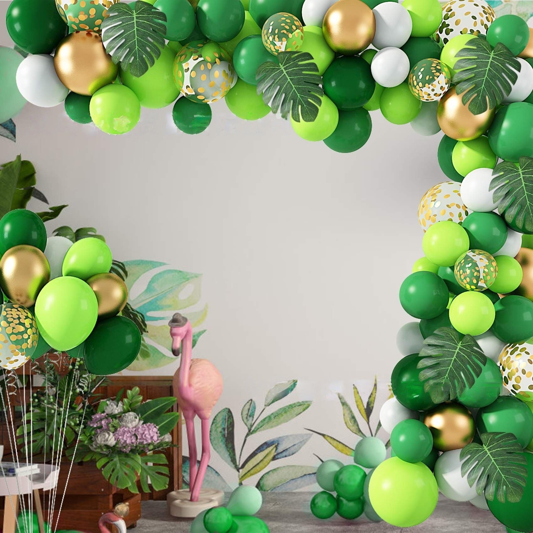 Jungle Forest Theme Decoration Green Balloon Garland Arch Kit Turtle Leaves Baby Shower Birthday Party Supplies Inflatable Decorations