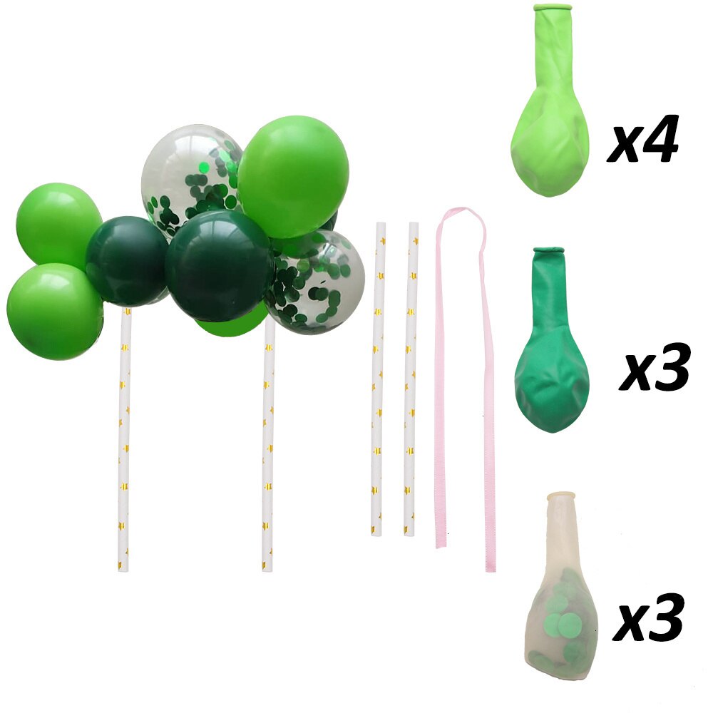 pcs Inch New Green Balloon Cake Topper Cloud Shape Toppers Baby Shower Wedding Birthday Party Decorations 