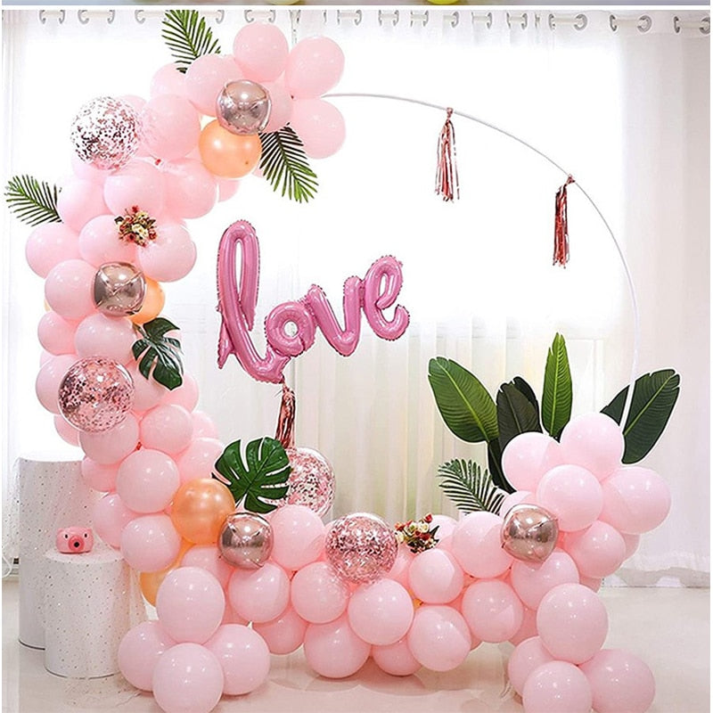 Bow Balloon Arch Ring DIY Wreath Frame Holder Circle Ballon Column Garland Stand Baby Shower Birthday party Wedding Decor Inflatable Party Decorations