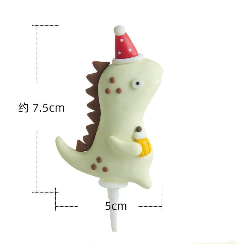 Dinosaur Cake Topper Dino Birthday Party Decoration Boy Girl Kids Forest Animal Decorations Baby Shower Supplies 