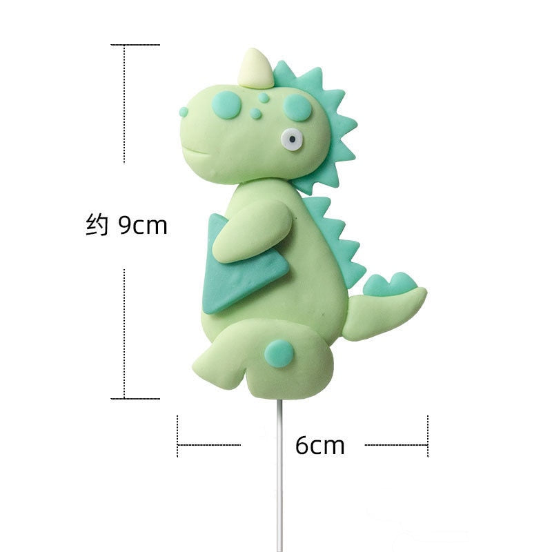 Dinosaur Cake Topper Dino Birthday Party Decoration Boy Girl Kids Forest Animal Decorations Baby Shower Supplies 