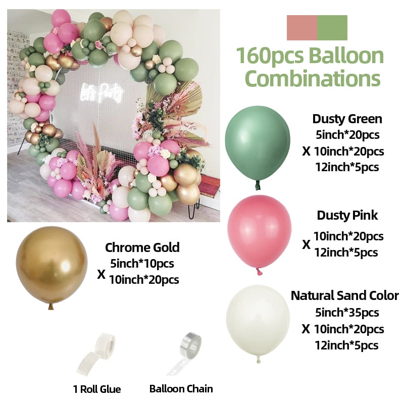 Rose Gold Balloon Garland Arch Kit With 18 Inch White Balloon Women Girls Birthday Party Wedding Hen Party Ballon Anniversaire PartyDecorHQ